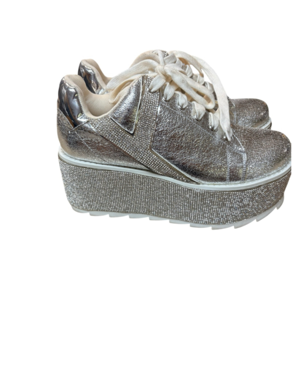 YRU Crystal LaLa Platform Sneakers Size 8/6/38 Hard to find!